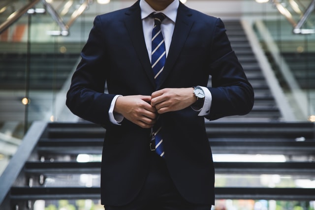 Businessman in professional clothing