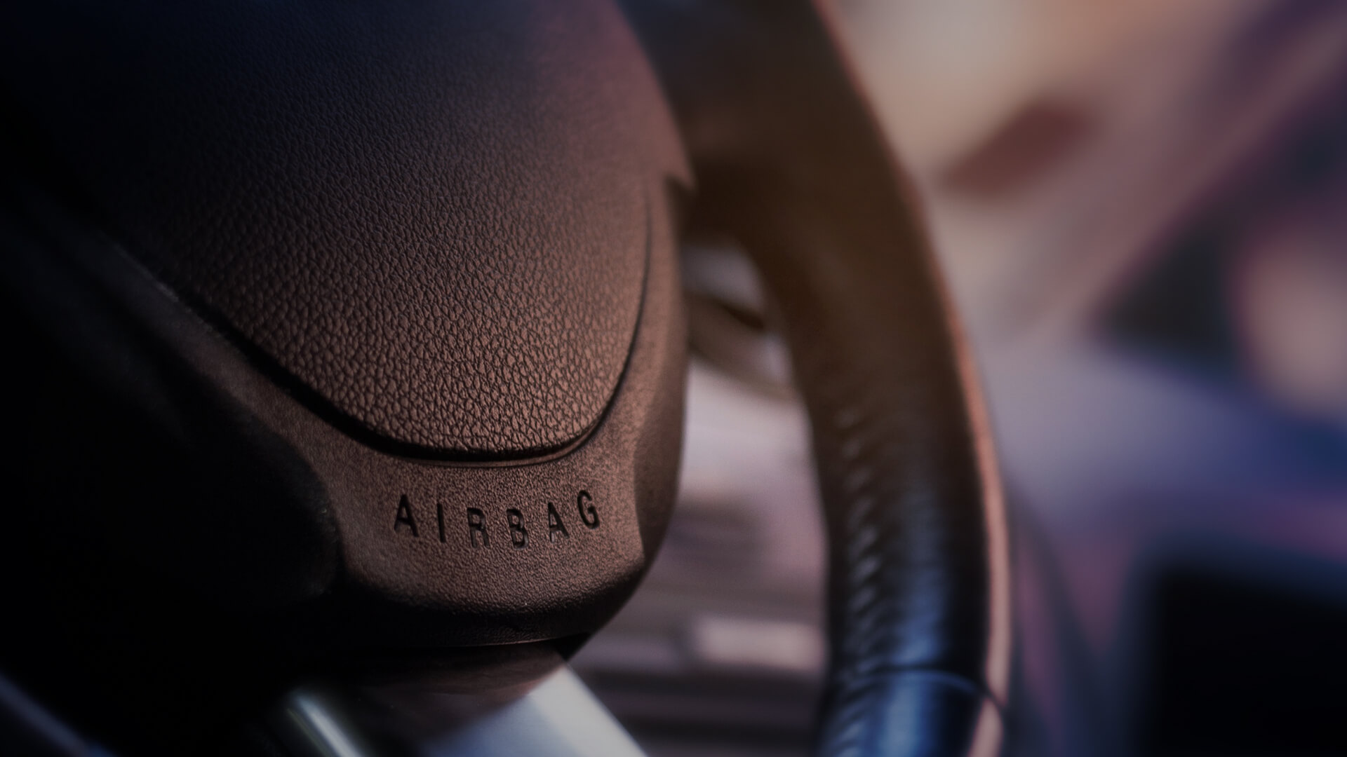 Defective airbag within steering wheel