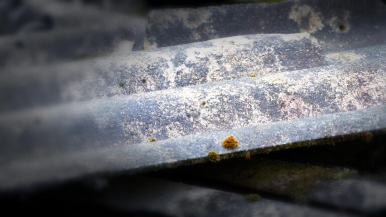 Roof shingles made with asbestos