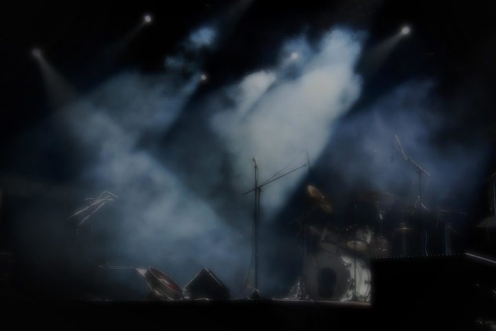 Empty stage at a music concert