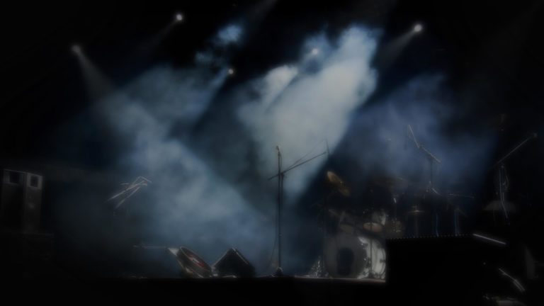 Empty stage at a music concert