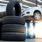 Auto Shop Liability & Defective Tires: A car having its tires replaced at an auto shop