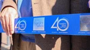 Closeup of the ribbon used in Beasley Allen’s 40th anniversary celebration in Montgomery, AL
