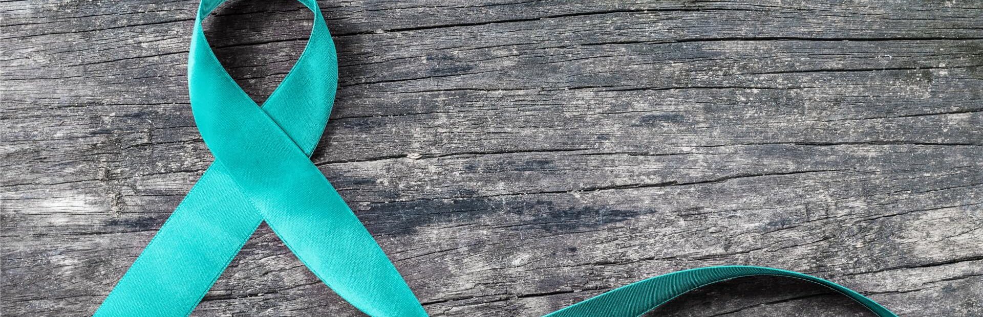 Teal support ribbon