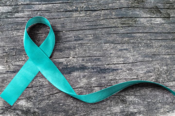 Teal support ribbon