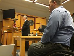 Greg Allen with plaintiff Colin Lacy